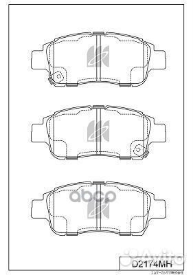 D2174M колодки дисковые передние Toyota Yaris