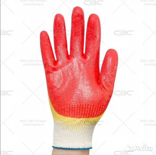 Рабочие перчатки с двойным латексным обливом