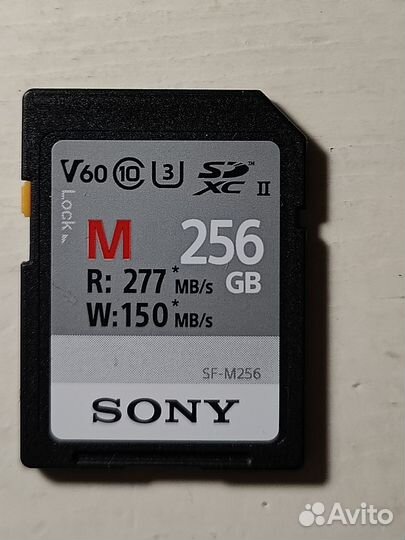 Карта памяти 256Гб Sony SF-M256 270/150мб/с-Новая