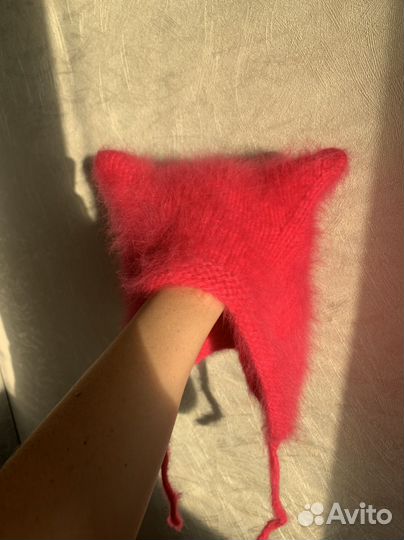 Чепчик (коточепчик) с ушками из пуха норки