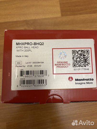 Штативная головка manfrotto mhxpro-BHQ2