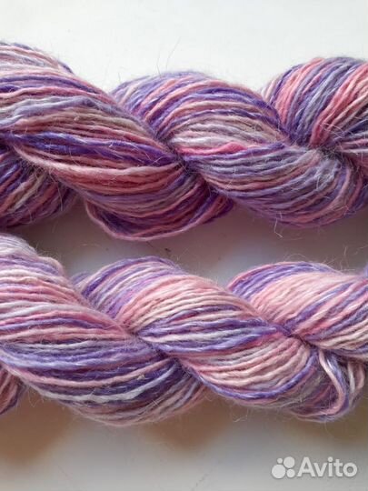 Пряжа козья шерсть ручного прядения в асс