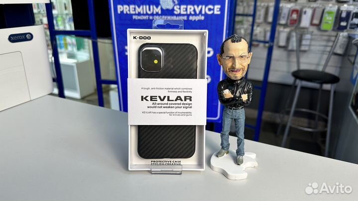 Чехол на iPhone 12 Pro Max Kevlar Карбон Оригинал