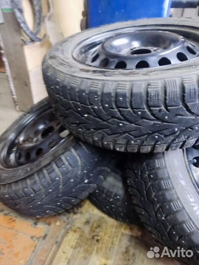 Колеса в сборе r15 зимние 195/60 диски 4 108