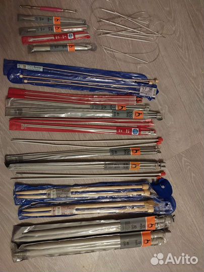 Спицы бамбук метал крючки