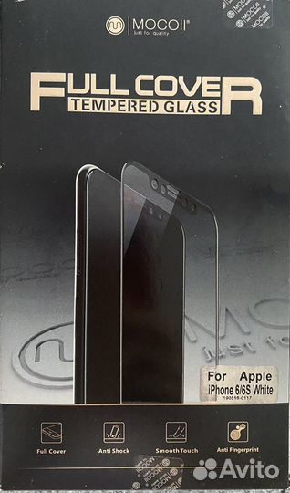 Стекло зашитное 6/6s Premium 2,5 D (white) mocoll