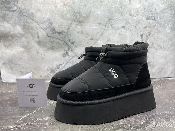 Женские Угги Ugg Obba Platform Black Дутики