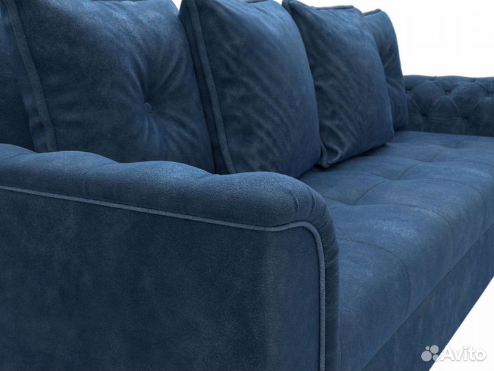 Диван-книжка Сиеста, велюр, brut 11 синий. Москва