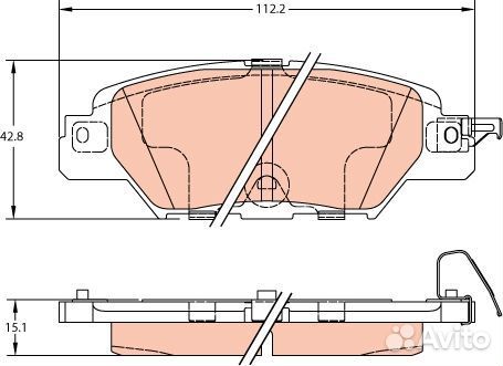 Колодки тормозные задние