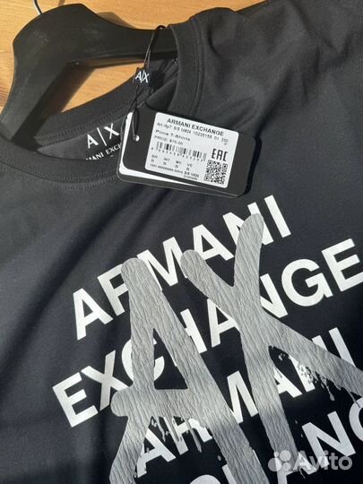 Футболка мужская Armani Exchange черная новая