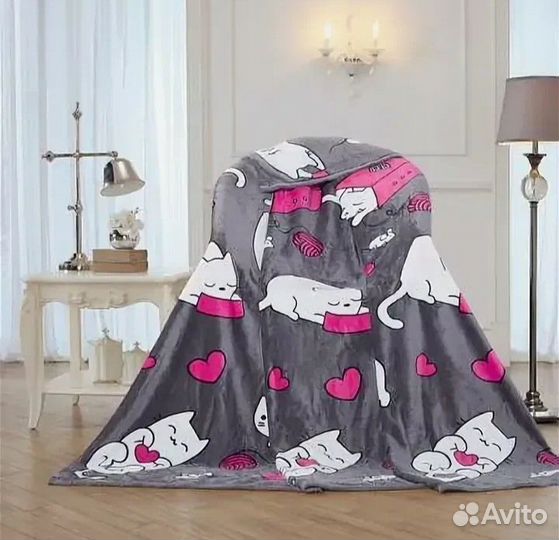 Плед флисовый-плюшевый 
