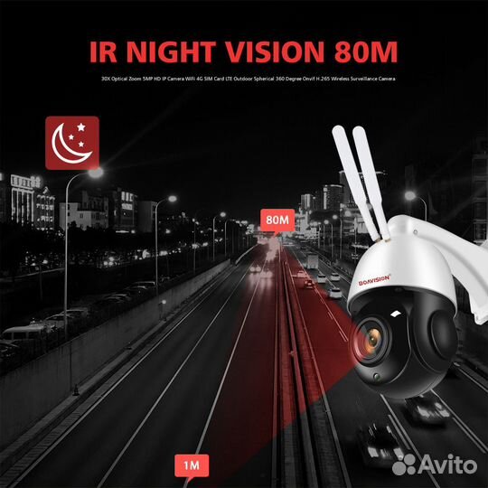 Boavision WiFi PTZ ip камера видеонаблюдения