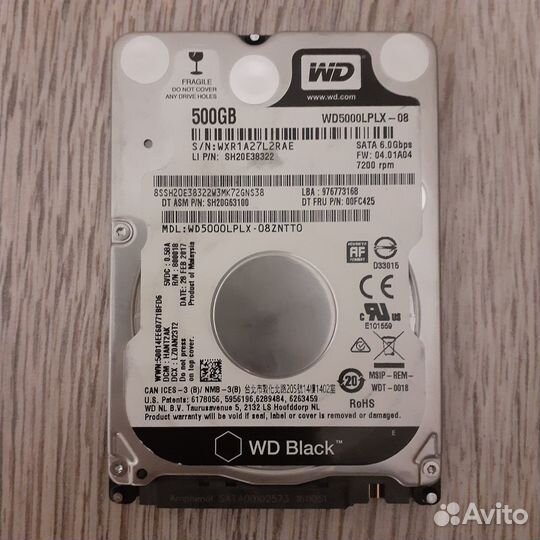 Жесткий диск 500гб WG Black