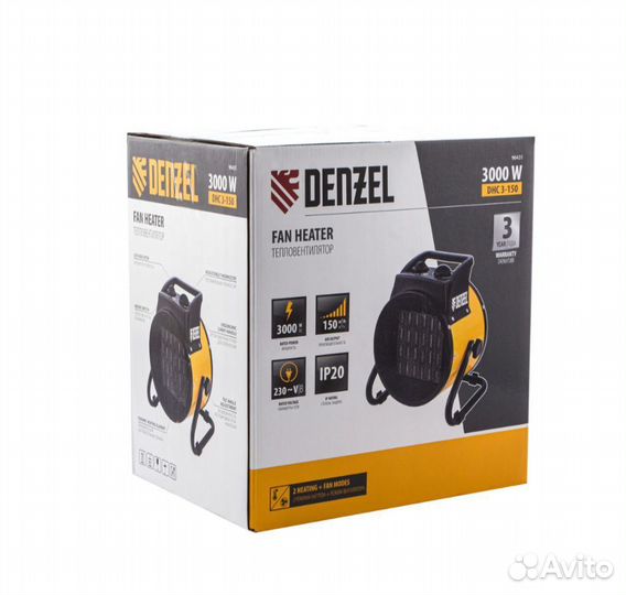 Тепловая пушка denzel керамический нагреватель