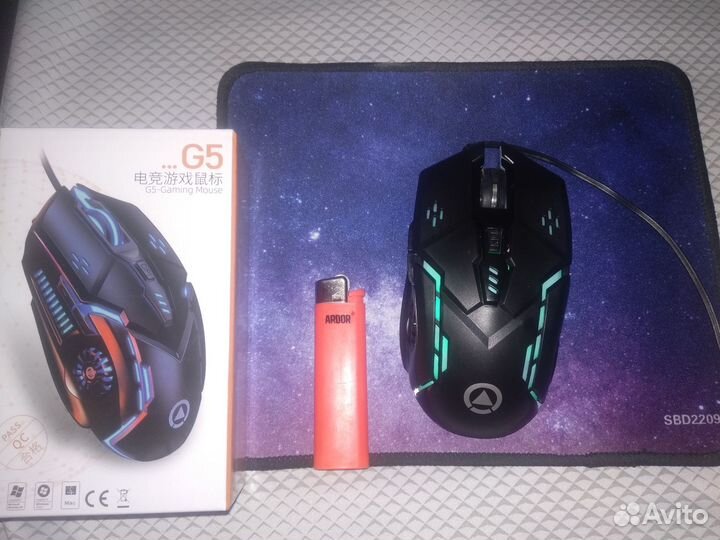 Игровая мышка + коврик (комплект)