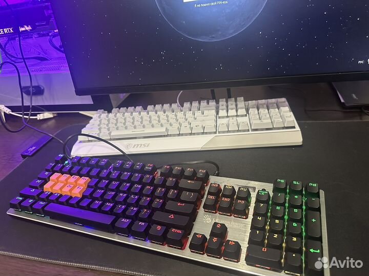 Игровая клавиатура A4Tech Bloody B765 Gray