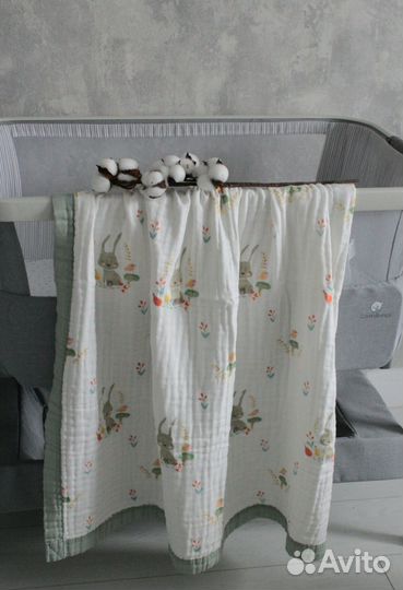 Муслиновый плед покрывало полотенце из муслина