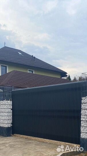 Забор металлический/раздвижные ворота/ворота