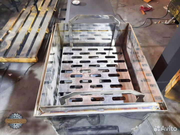 Мангал 3 мм с печью и коптильней