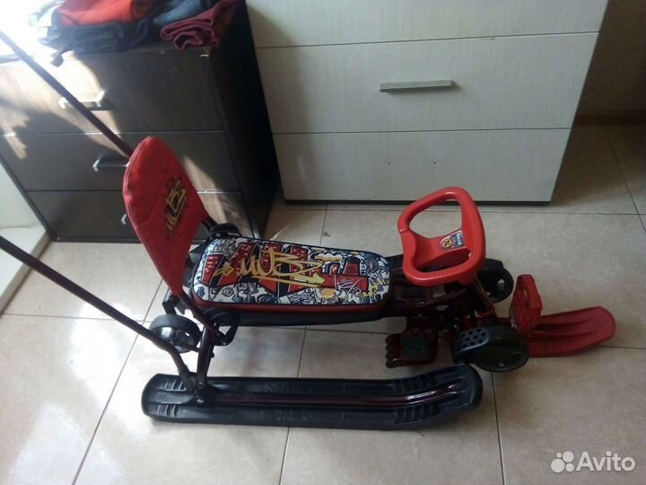 Снегокат с колесами