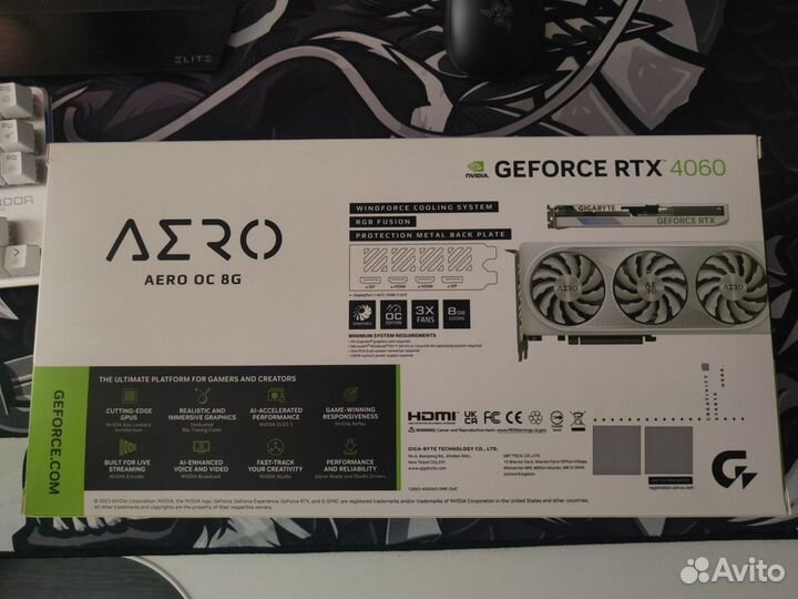 Видеокарта RTX 4060 Gigabyte Aero