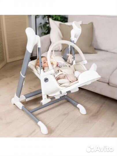 Стул для кормления/шезлонг/качели 3в1