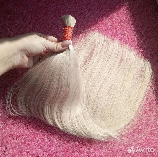 Волосы для наращивания 55 см блонд