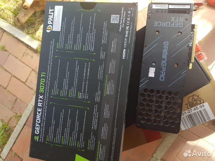 Видеокарта rtx3070ti Palit gaming pro 8gb