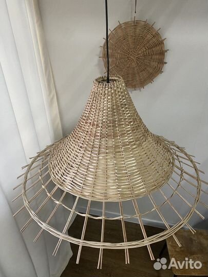 Абажур плетеный,люстра