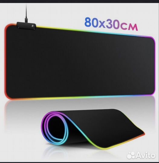 Коврик для мыши с подсветкой игровой 80х30см
