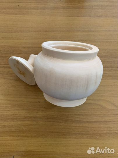 Горшочек и 2 ступки для росписи из дерева