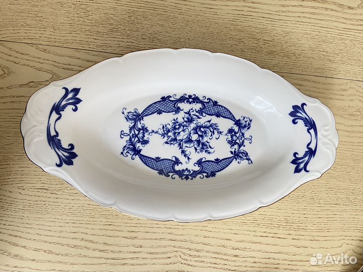 Гжель,Комплект блюд 5 пр. Коростенский завод