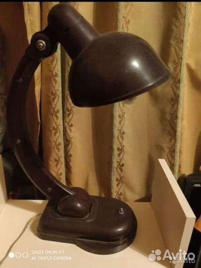 Настольная лампа СССР карболит