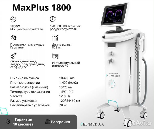 Диодный лазер MaxPlus 1800W+ чек лист