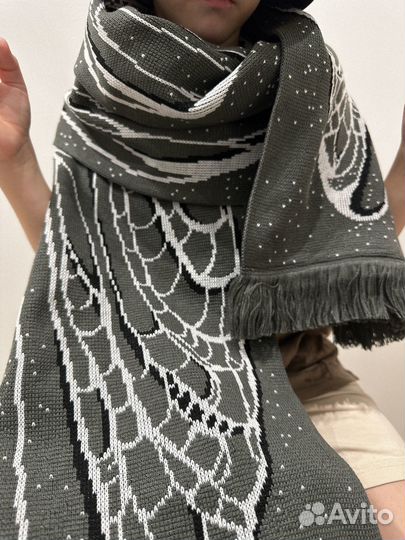 Шарф дрейн аниме большой крылья новый серый