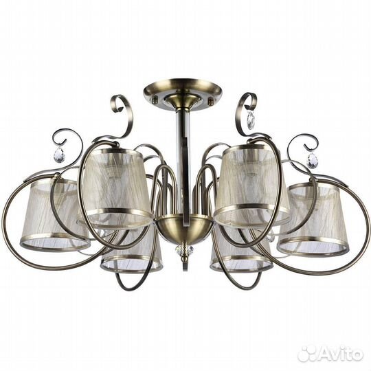 Люстра Freya в спальню арт-деко 6 ламп