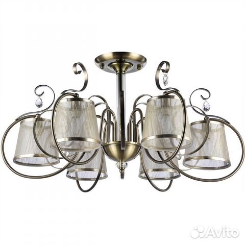 Люстра Freya в спальню арт-деко 6 ламп