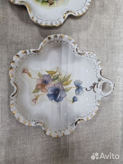 Блюдца Розетки 6 шт. Позолота Дулево 1955 г