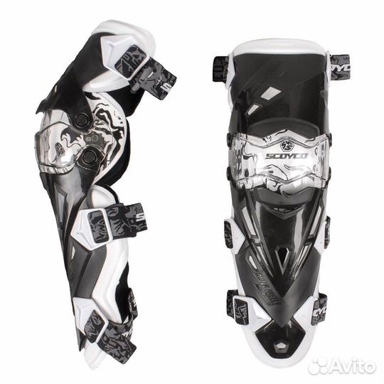 Мотозащита - Scoyco Наколенники K12 white