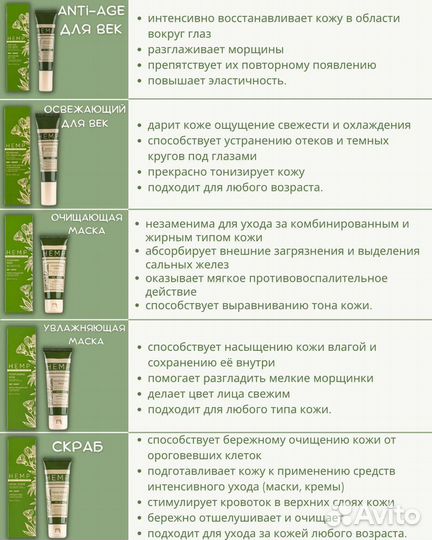 Крема на основе конопляного масла серии Hemp