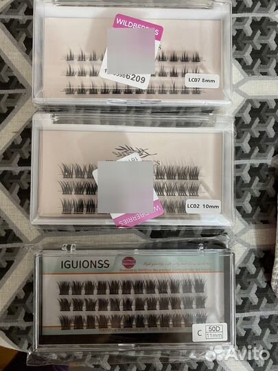 Накладные ресницы пучки