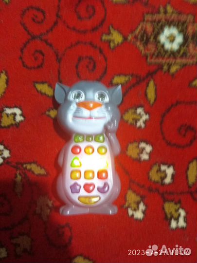 Детская развивающая игрушка кот телефон