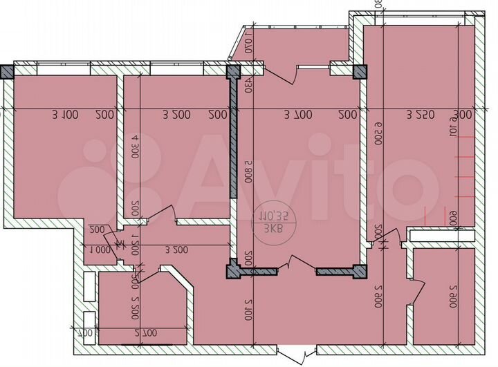 3-к. квартира, 116 м², 8/12 эт.
