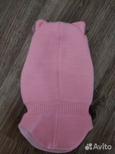 Шапка шлем для девочки весна-осень