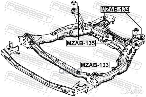 Сайлентблок подрамника mazda CX-7/CX-9 mzab-135