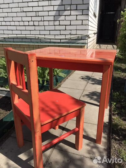 Детский стол и стул IKEA gulliver