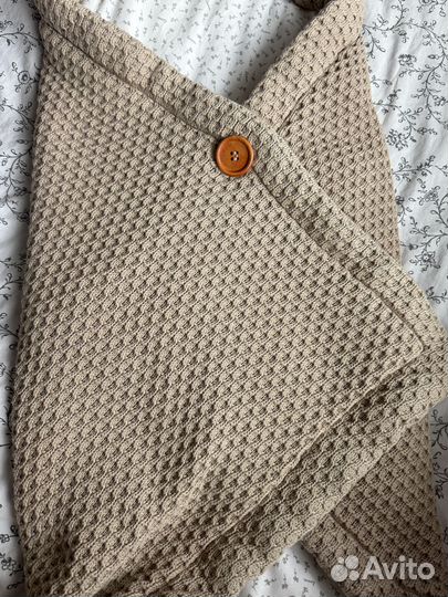 Вязаный плед на выписку loomknits