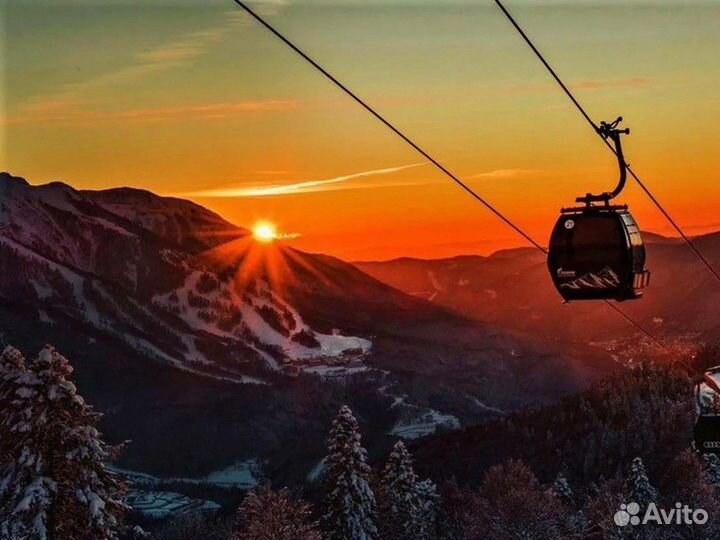 Закат в горах / Красная поляна