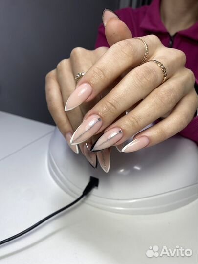 Маникюр наращивание ногтей