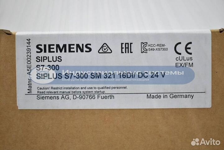 Модуль ввода Siemens 6AG1321-1BH02-2AA0